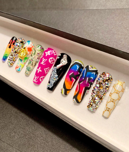 Many Styles custom acrylic nail set — handmade press-on nails